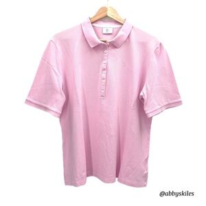 Bogner Malika Polo shirt in Light Pink Short Sleeve Polo Size 16 Preppy